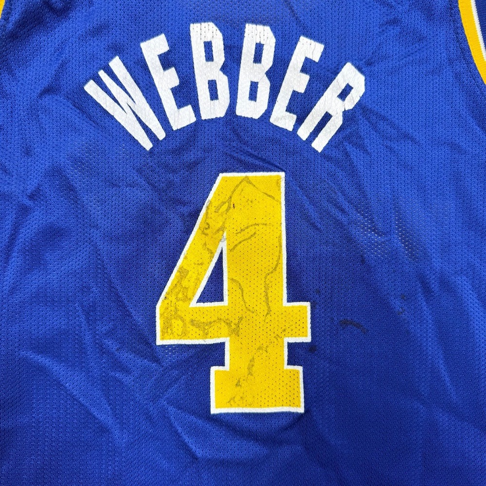 Kids Vintage 90s Champion Chris Webber Golden State Warriors Basketball Jersey - Picture 6 of 6